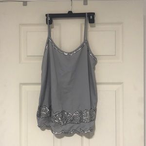 Express tank silver NWOT small